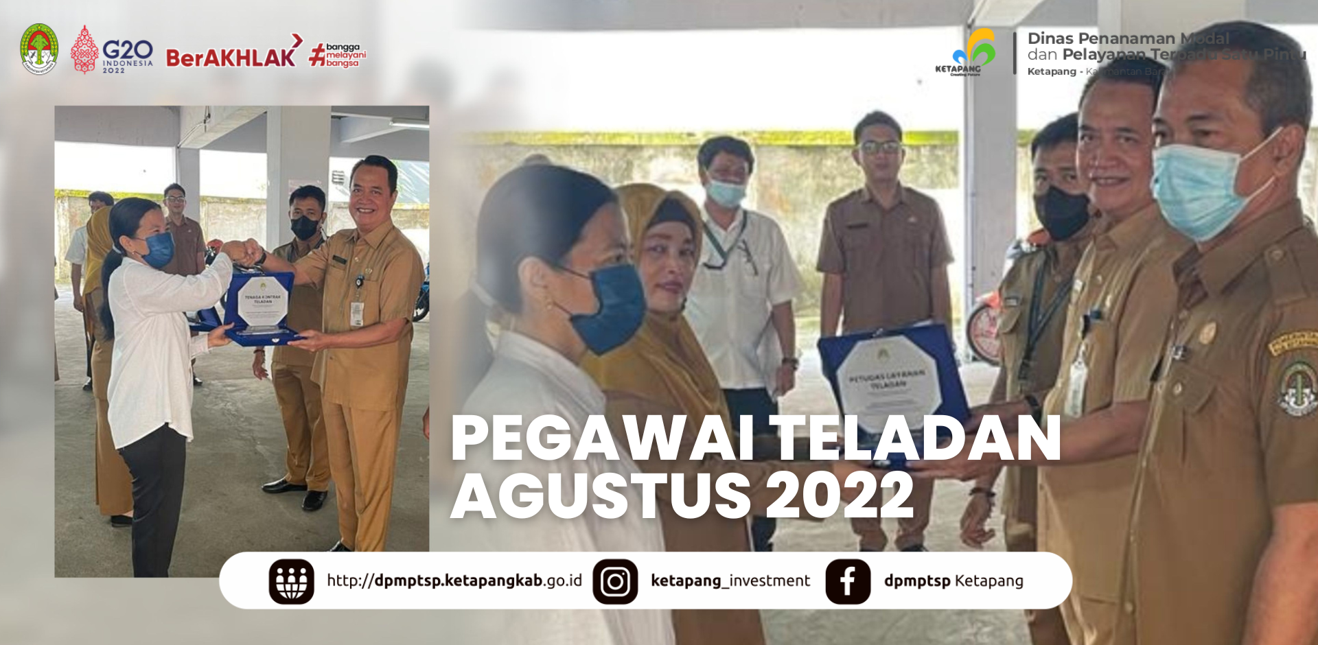 PENYERAHAN PENGHARGAAN PEGAWAI TELADAN AGUSTUS 2022